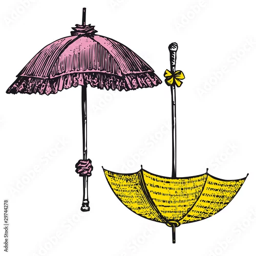 Naklejka na ścianę parasole