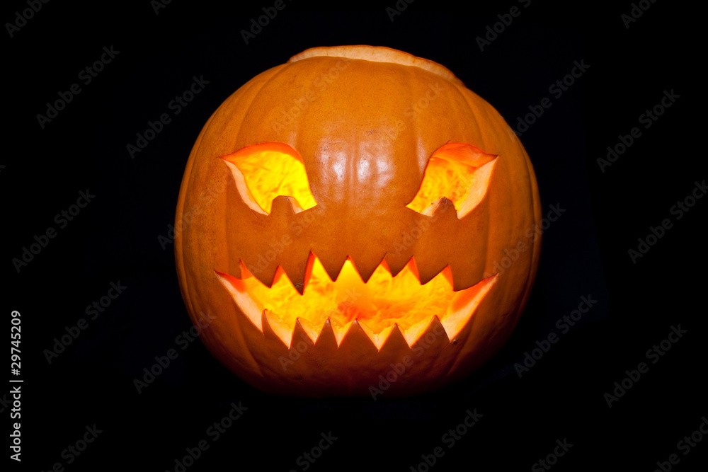 Naklejka premium Halloween pumpkin lantern