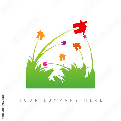logo picto web immobilier marketing commerce design icône