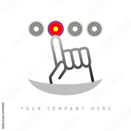 logo picto web main marketing pub commerce design icône