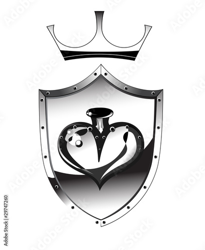 Heart of a metal shield