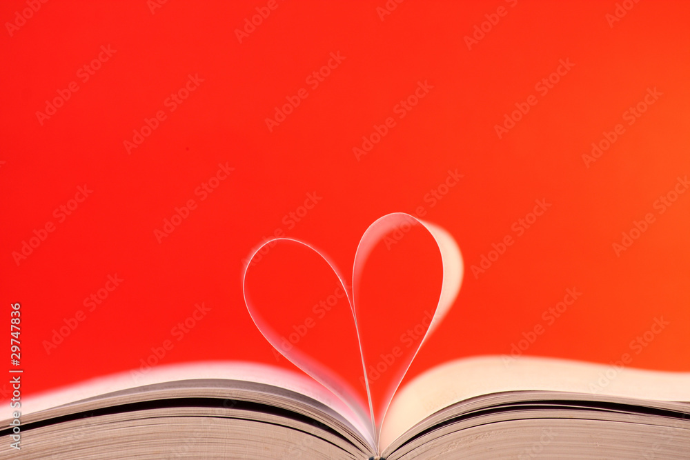 Heart shape on red background Heart shape on red background