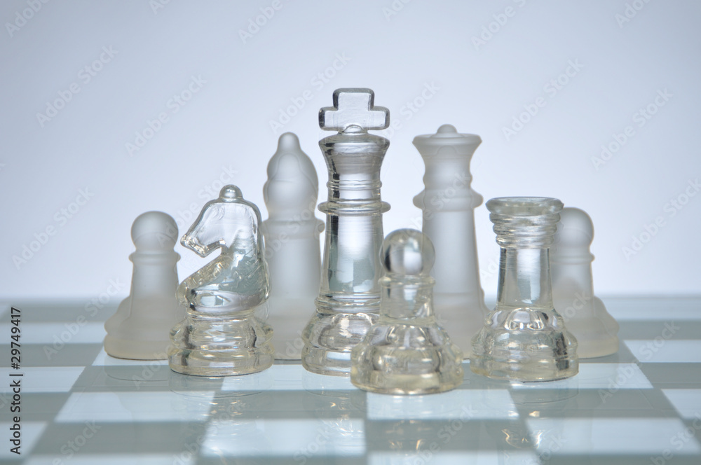 Glass chess figures Glass chess figures