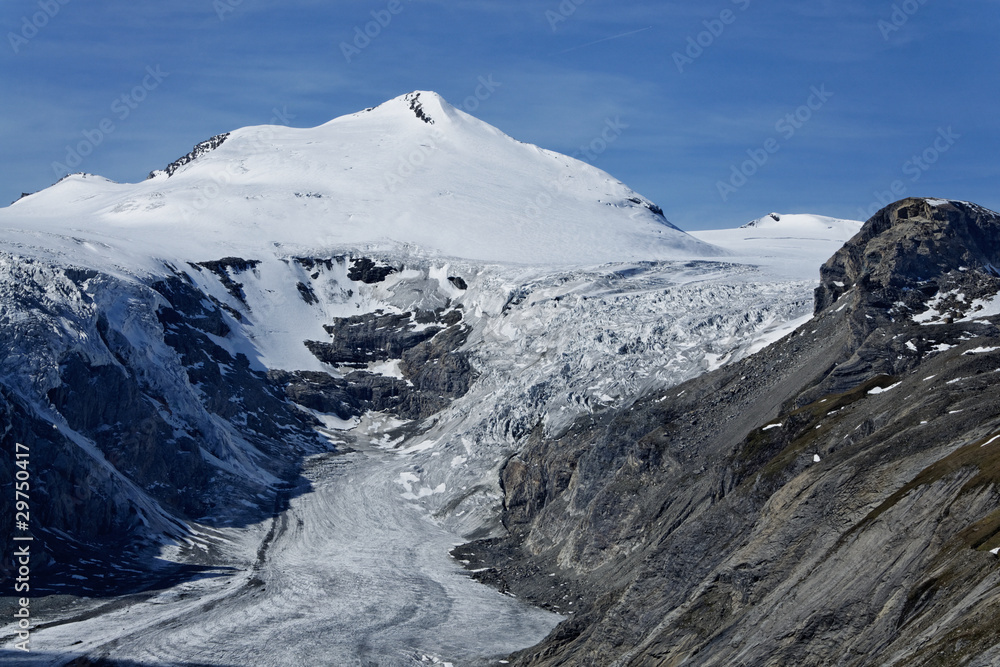 Pasterze mit Johannisberg (3453 m) im Nationalpark Hohe Tauern,