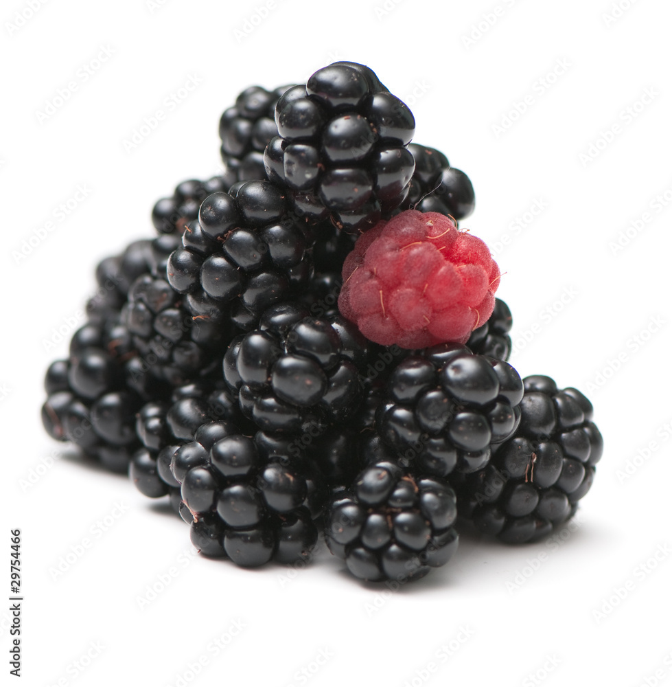 blackberry and raspberry