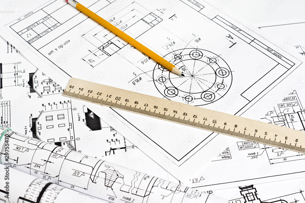 The engineering drawing The engineering drawing