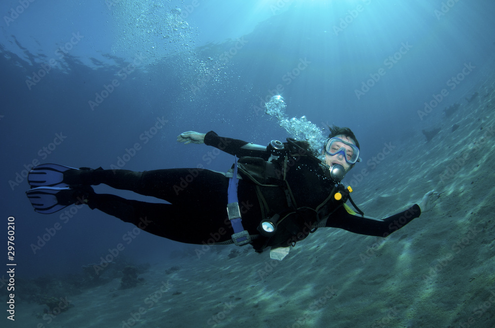 scuba diver having fun scuba diver having fun