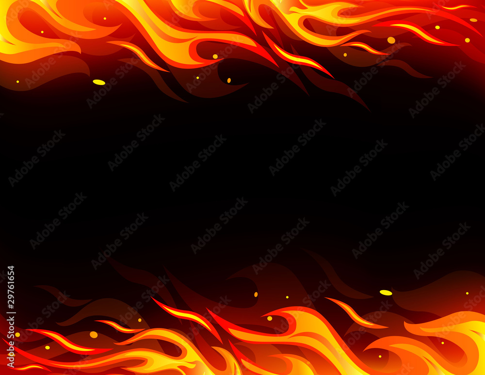 Fototapeta premium Fire frame