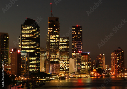 Brisbane City skyline at night