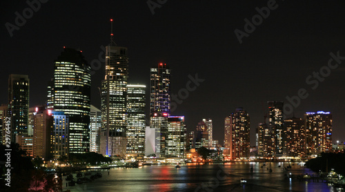 Brisbane City skyline at night