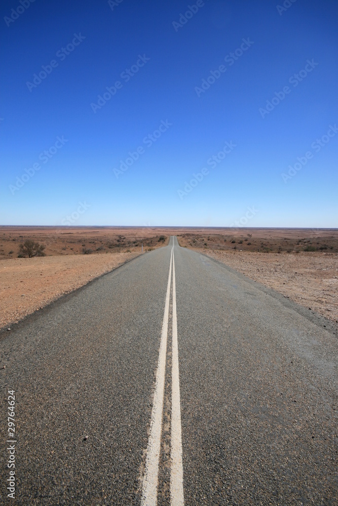 Outback Road Australia, Vanishing into the Desert