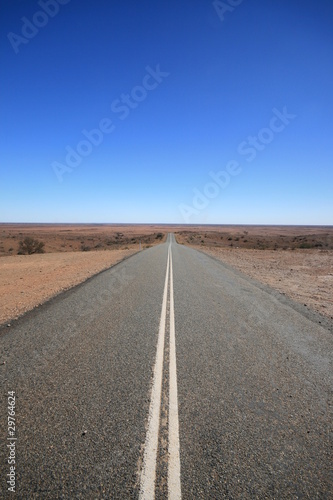Outback Road Australia, Vanishing into the Desert