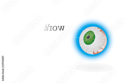 Blue eyeball vector