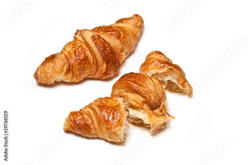 Croissants isolated on a white background.