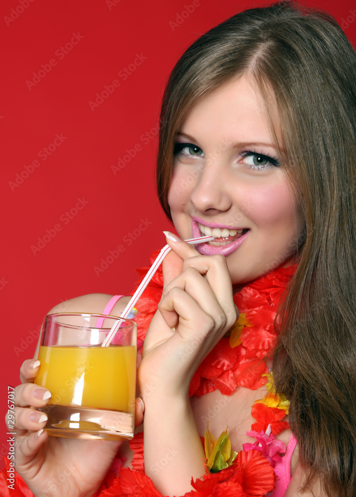 Aloha Bikini Girl with juice Aloha Bikini Girl with juice