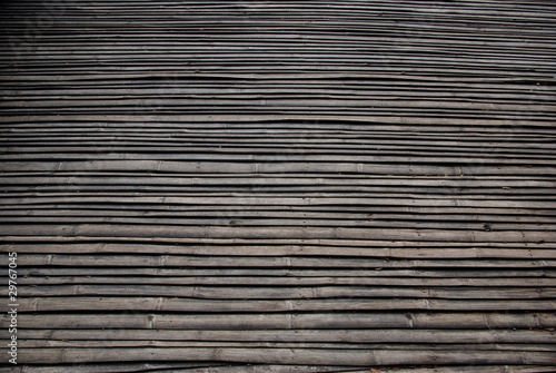Bamboo texture surface on walkway