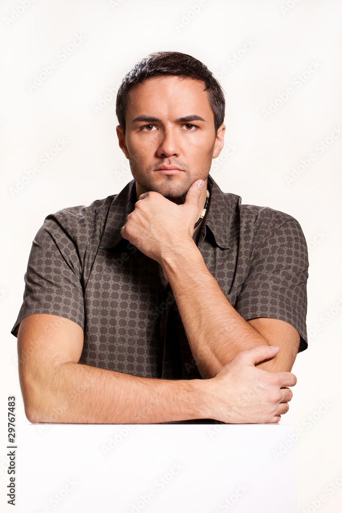 Young Man On Isolated Background Young Man On Isolated Background