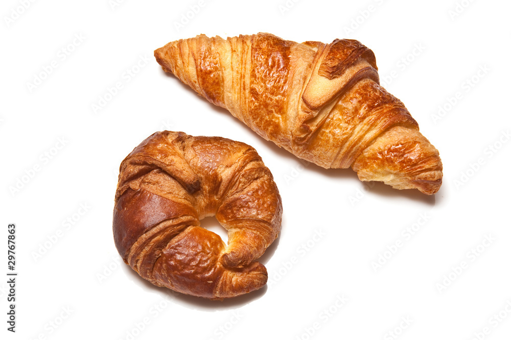 Croissant  isolated on a white background.