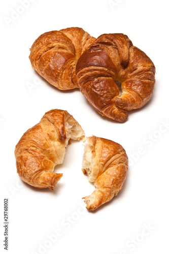 croissant's on a white background.
