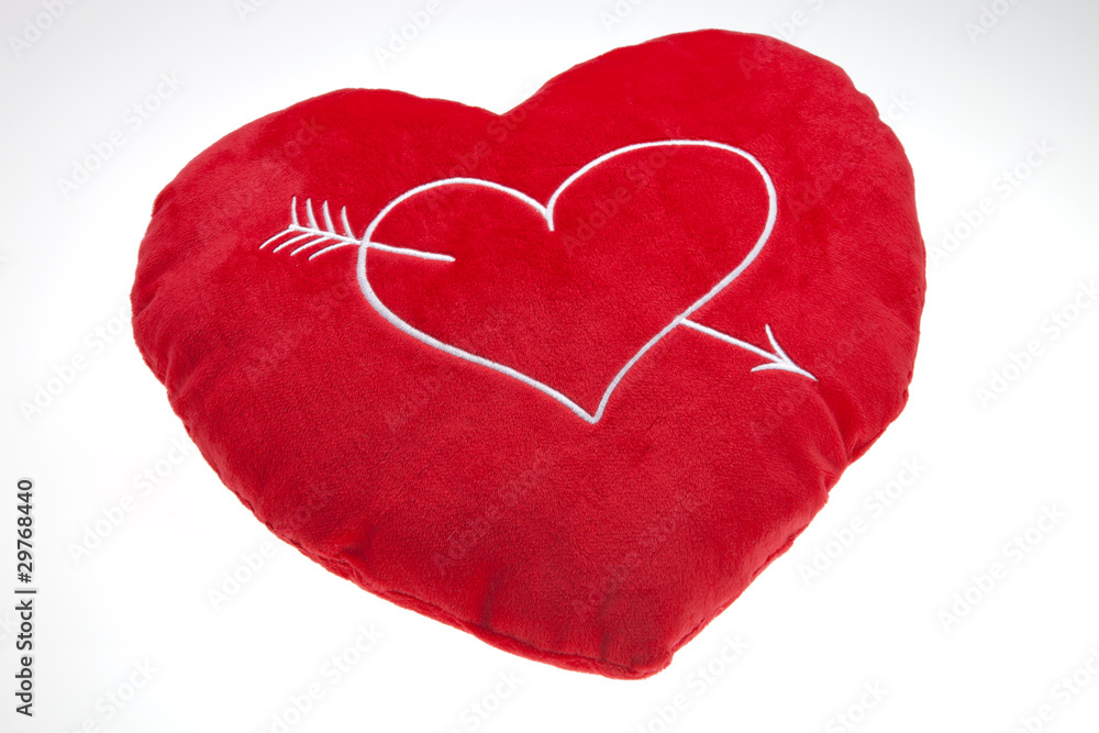 The red Valentine`s pillow The red Valentine`s pillow