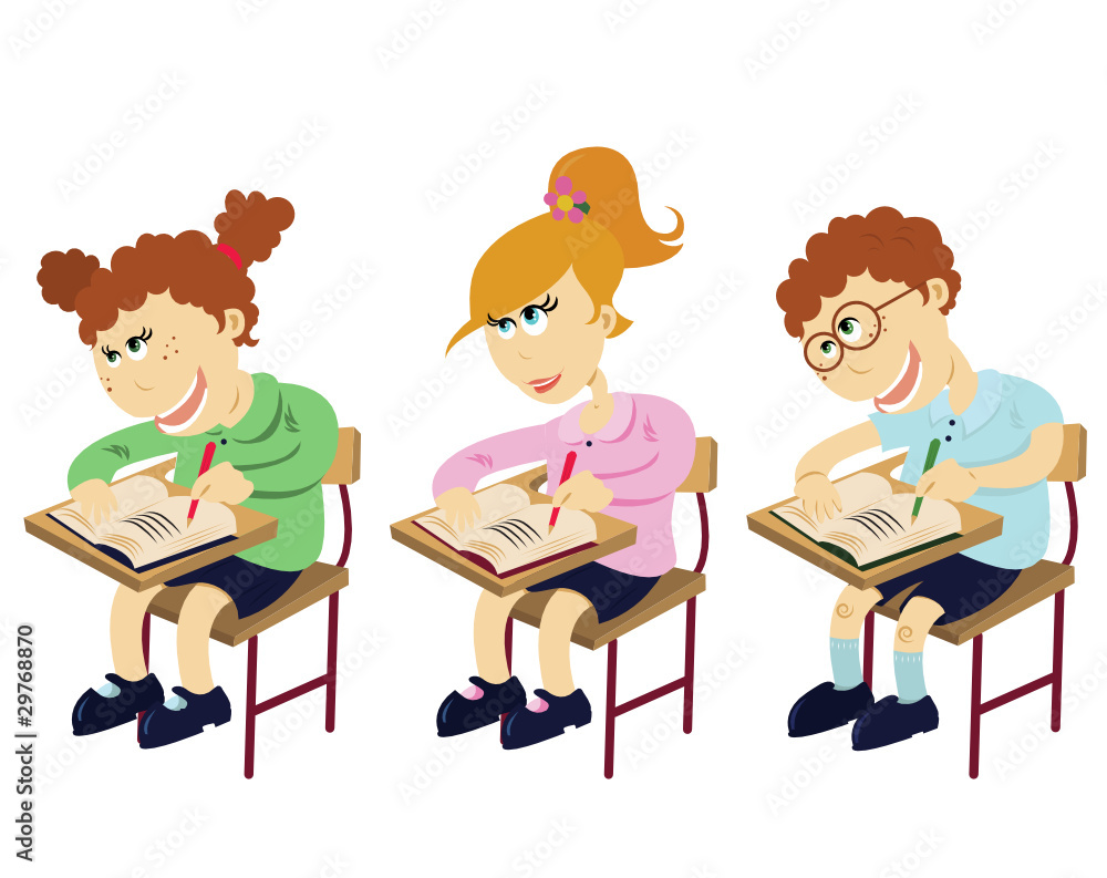 cartoon students vector