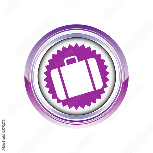 valise bagae voyage cuir logo picto web icône design symbole