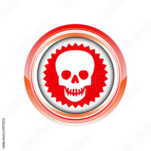 mort squelette danger logo picto web icône design symbole