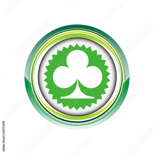 trèfle jeu carte chance logo picto web icône design symbole