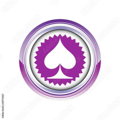 pique jeu carte chance logo picto web icône design symbole
