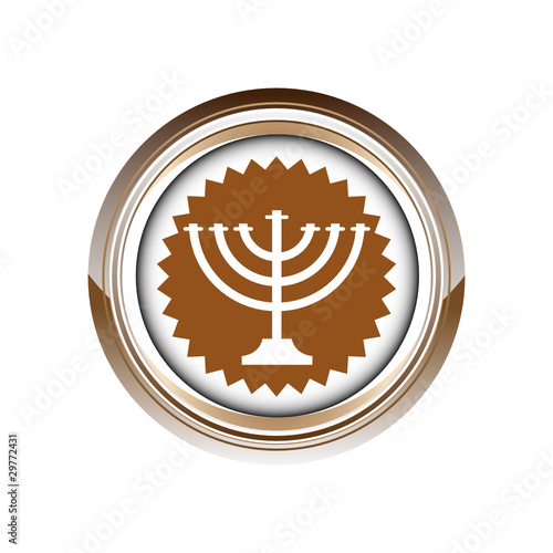 chandelier menorah logo picto web icône design symbole
