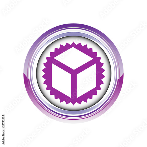 cube carré boîte géométrie logo picto web icône design symbole
