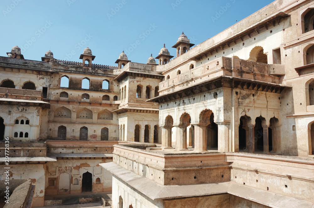 Inside Raj Mahal palace at Orcha ,India,