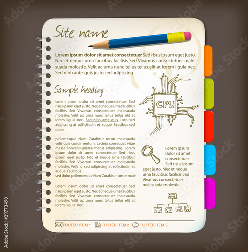 Web site template