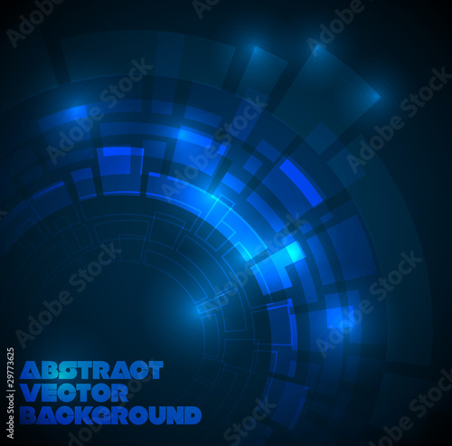 Abstract dark blue technical background