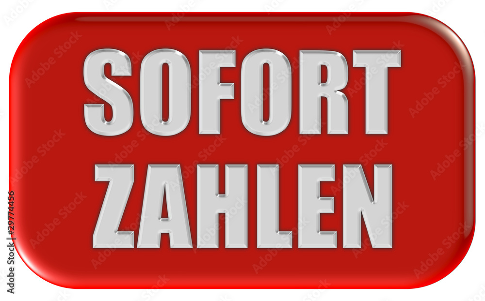 Button rot Ecken rund SOFORT ZAHLEN Button rot Ecken rund SOFORT ZAHLEN