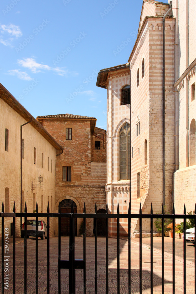 Italian city of Assisi, monastery of saint  Francesco
