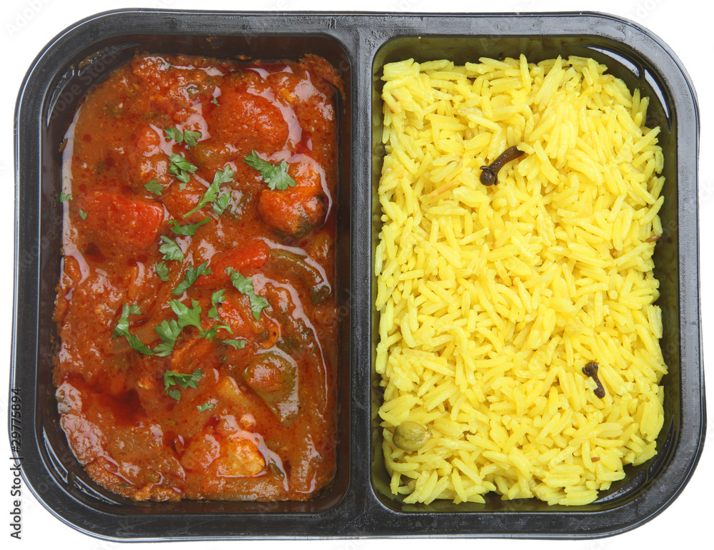 Indian Curry Ready or Microwave Meal - obrazy, fototapety, plakaty 