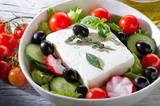 feta traditional greek cheese and greek salad