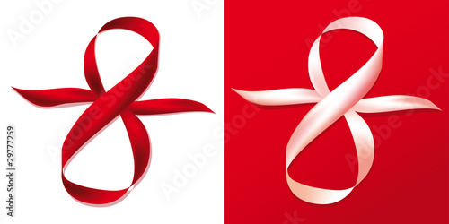 2 Gift celebration ribbons in 8