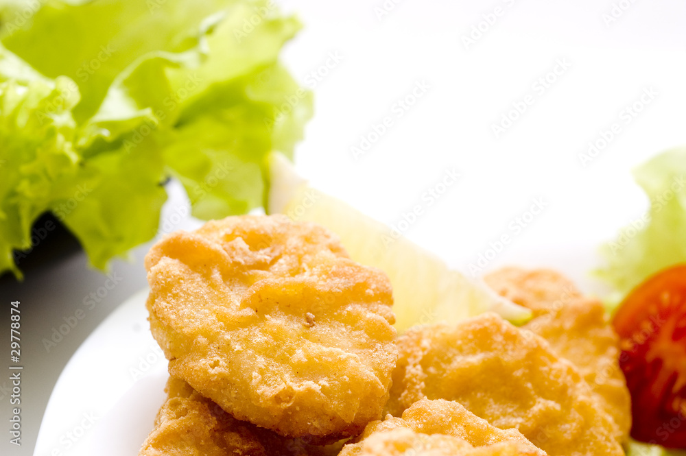 chicken nuggets close up chicken nuggets close up