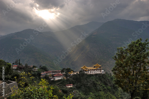 Картината върху платно Bhutan - Dzong in Tashigang