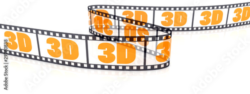 Film zigzag with word 3D