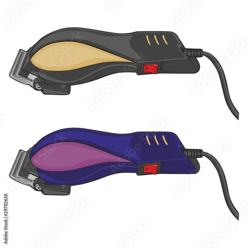illustration of isolated electric hair clippers