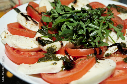 Tomatos with mozarella cheese