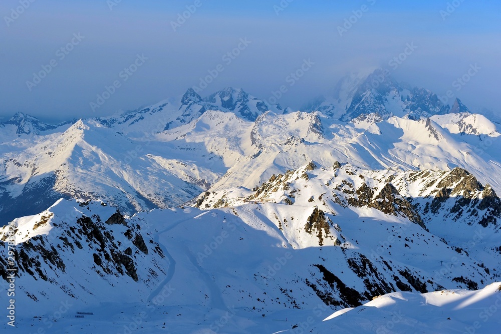 Mont blanc, from the ski area Les Arcs