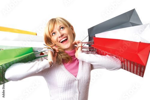 Quadro su tela cheery shopaholic