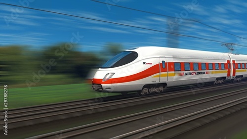 Modern high speed train