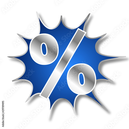 Teaser Prozente blau