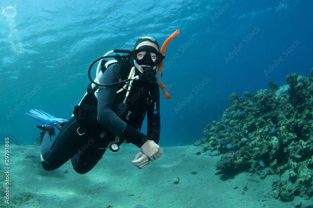 scuba diver having fun scuba diver having fun