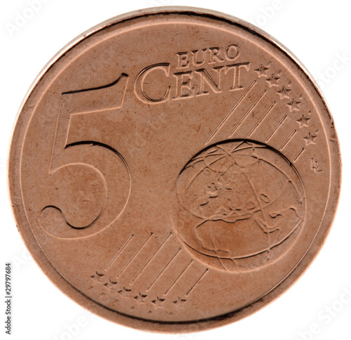 Wallpaper Mural pièce de 5 centimes d'euros Torontodigital.ca